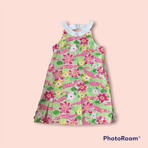 Vintage Gymboree girls alligator dress summer 7